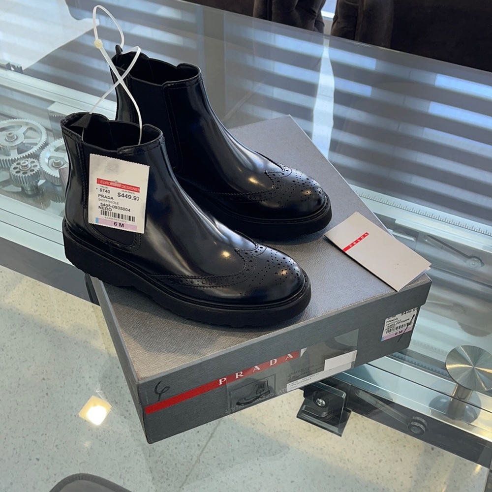 NEW Prada Calzature Donna Boots Sz. 6 Women’s NEW - Picture 2 of 7